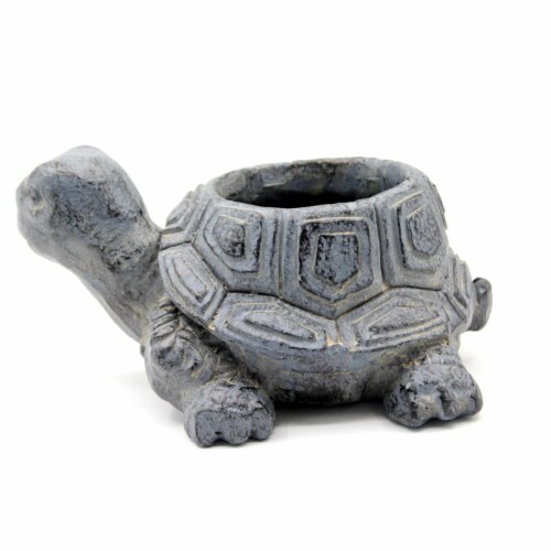 HD Designs Outdoors® Turtle Flower Pot - Black Perspective: front