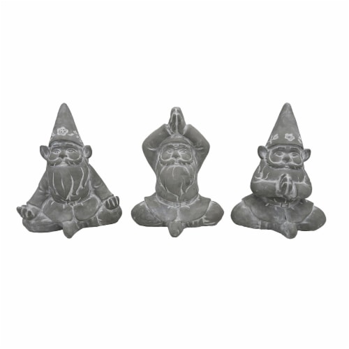 HD Designs Outdoors® Cement Yoga Gnome Perspective: front