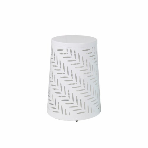 HD Designs Outdoors Cove Metal Stool - White Perspective: front