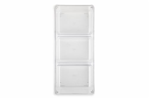 Everyday Living 3-Pocket Slotted Drawer Organizer - Clear Perspective: front