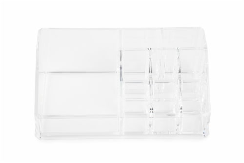 Everyday Living Plastic Makeup Organizer - Clear Perspective: front