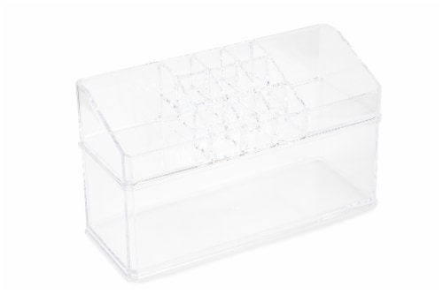 Everyday Living Plastic Vanity and Makeup Organizer - Clear Perspective: front