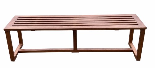 HD Designs Outdoors Emerson Wood Dining Bench Perspective: front
