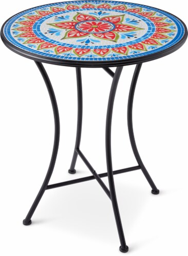 HD Designs Outdoors Red Floral Tile Bistro Table 1 ct City Market