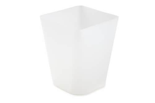 Everyday Living Frosty White Wastebasket Perspective: front