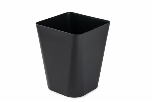 Everyday Living Black Wastebasket Perspective: front