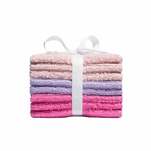 Everyday Living Cotton Washclothes - 8 Pack - Girl Perspective: front