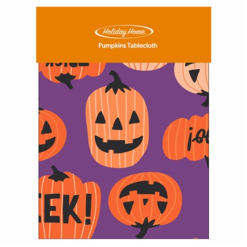 Holiday Home® Pumpkins Vinyl Tablecloth Perspective: front