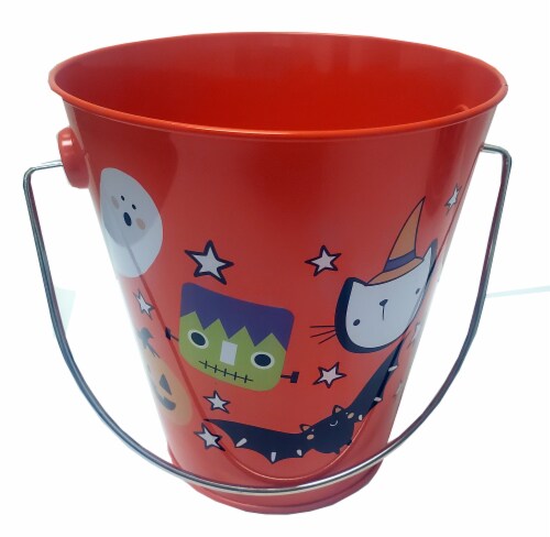 Holiday Home® Halloween Tin Bucket Perspective: front