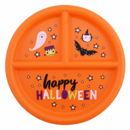 Holiday Home Happy Halloween 3-Section Plate Perspective: front