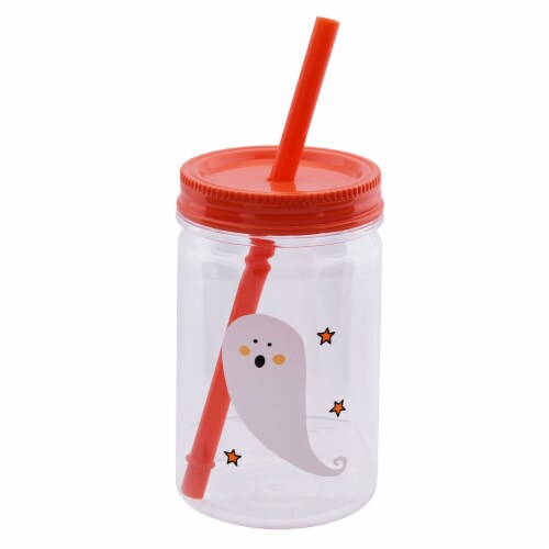 Holiday Home Mason Jar Sipper - Ghost Perspective: front