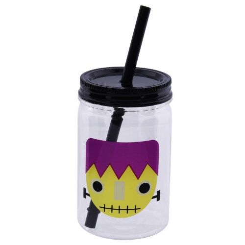 Holiday Home Mason Jar Sipper - Frankenstein Perspective: front