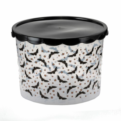 Holiday Home Bats Cookie Container Perspective: front