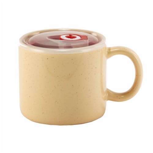Holiday Home Soup Mug - Butter Yellow Perspective: front