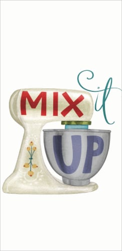 Dash of That Mix It Up Kitchen Towel - White Perspective: front