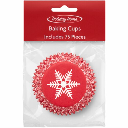 Holiday Home™ Snowflake Baking Cups Perspective: front