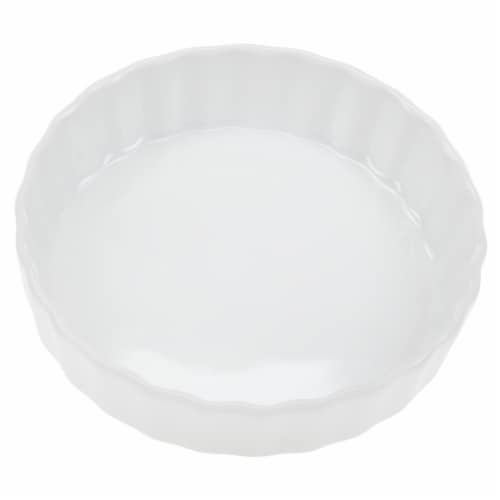 Dash of That™ Round Quiche and Brulee Dish - White Perspective: front