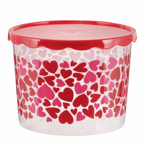Holiday Home Hearts Cookie Container - Valentine's Day Perspective: front
