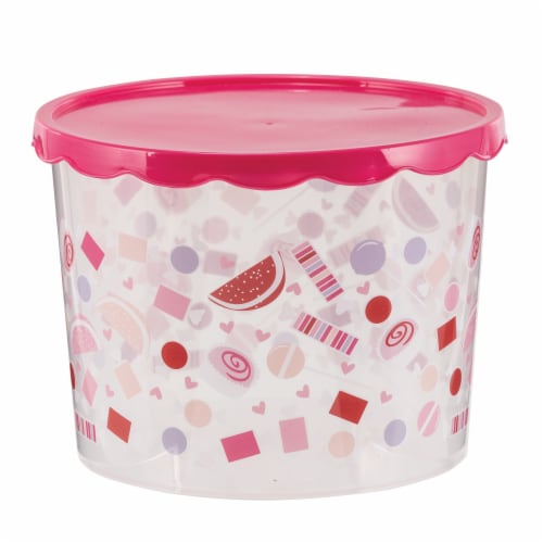 Holiday Home Candy Cookie Container - Valentine's Day Perspective: front
