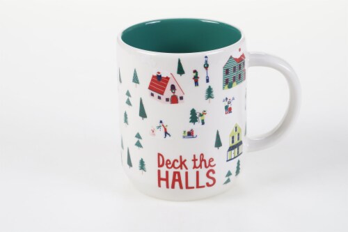 DECK THE HALLS CHRISTMAS PENGUINS' mug - 5 dollar mugs (5dms) ($5 mugs)