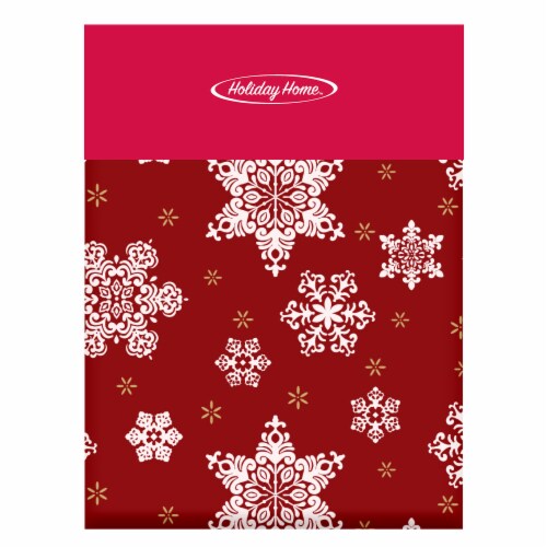 Holiday Home™ Snowflake Tablecloth - Red Perspective: front