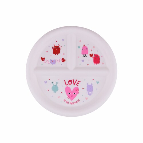 Holiday Home Love is All Divided PolyPro Plate Perspective: front
