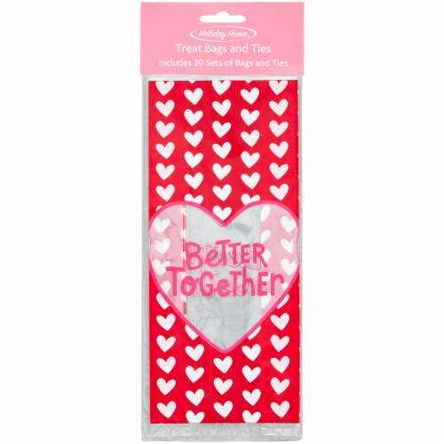 Holiday Home Valentine's Day Treat Bags and Ties - Better Together Perspective: front