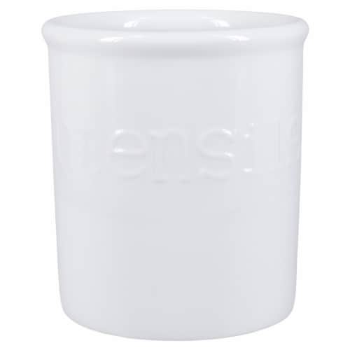 Dash of That™ Fremont Embossed Utensil Holder - White Perspective: front
