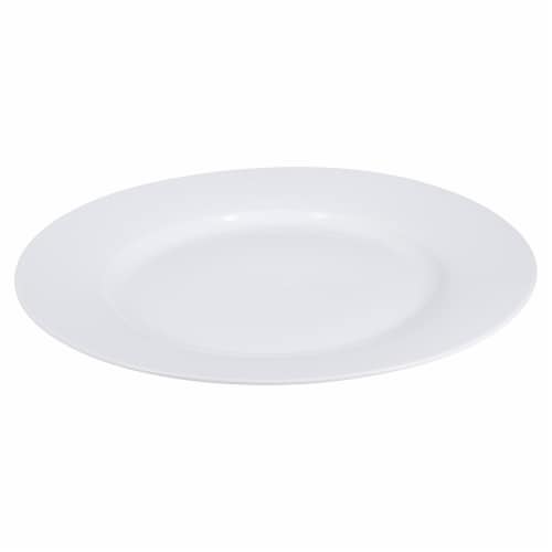 Dash of That™ Sellwood Rimmed Dinner Plate - White Perspective: front