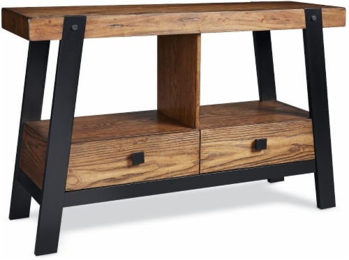 HD Designs Kenya Media Table - Brown/Black Perspective: front
