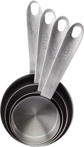 Dash of That™ Stainless Steel Measuring Cup Set - Silver Perspective: front
