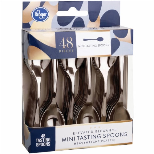 Kroger® Elevated Elegance Heavyweight Plastic Mini Tasting Spoons Perspective: front