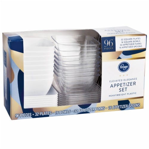 Kroger® Elevated Elegance Heavyweight Plastic Appetizer Set Perspective: front