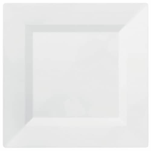 Kroger® Elevated Elegance Heavyweight 9.5-Inch Square Plastic Plates - White Perspective: front