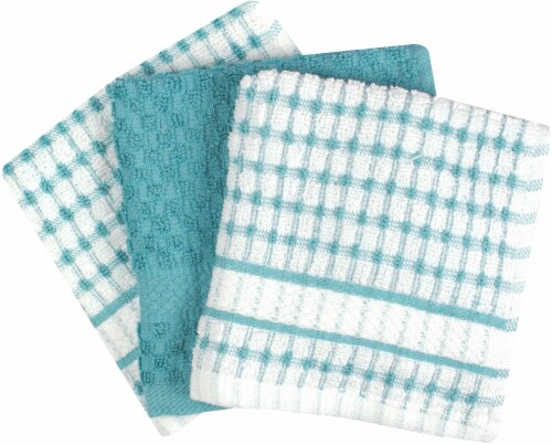 Everyday Living Popcorn Dish Cloth Set - Dew Perspective: front