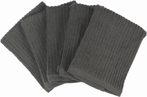 Everyday Living Dish Cloths - 5 Pack - Gray Perspective: front