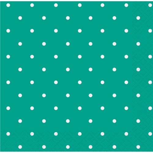 Kroger® Entertainment Essentials Polka Dots Beverage Napkins - Green Perspective: front