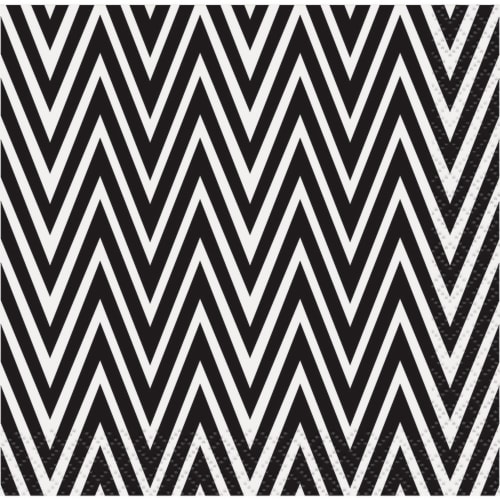 Kroger® Entertainment Essentials Cat Eyes Beverage Napkins - Chevron Black Perspective: front