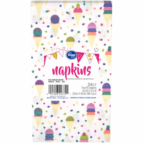 Kroger® Entertainment Essentials Ice Cream Guest Napkins - White Perspective: front