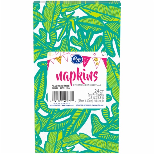 Kroger® Entertainment Essentials Palmover Me Guest Napkins - Green Perspective: front