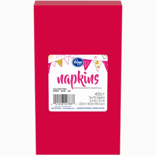 Kroger® Entertainment Essentials Pink Guest Paper Napkins Perspective: front