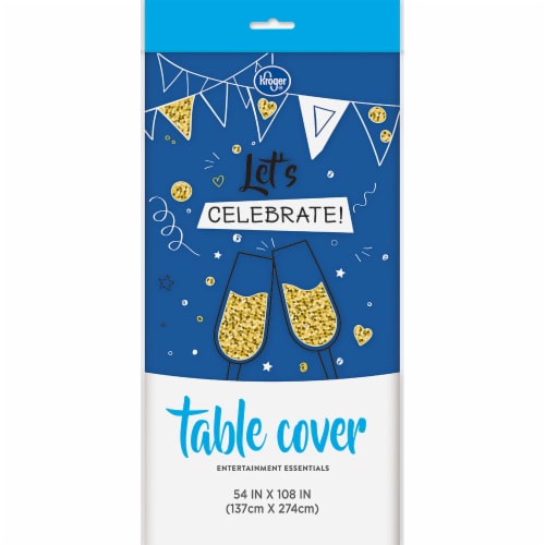 Kroger® Entertainment Essentials Table Cover - Blue Perspective: front