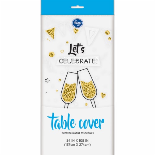 Kroger® Entertainment Essentials Table Cover - White Perspective: front