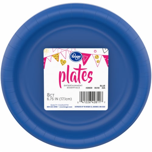 Kroger® Entertainment Essentials Paper Plates - Blue Perspective: front