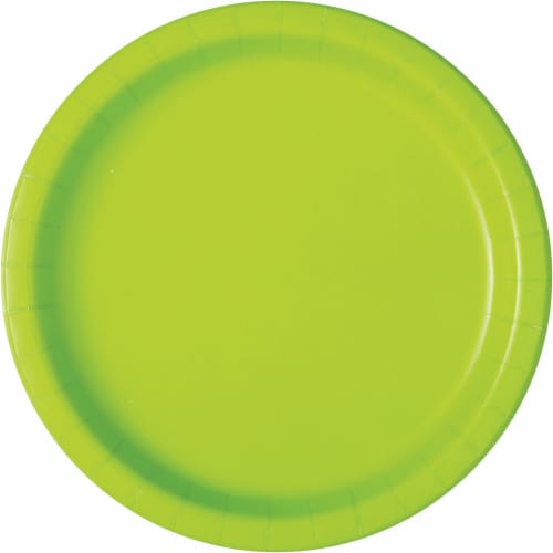 Kroger® Entertainment Essentials Paper Plates - 8 Pack - Lime Green Perspective: front