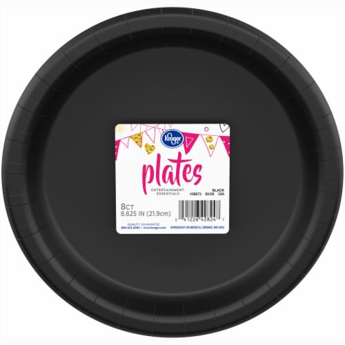 Kroger® Entertainment Essentials 9-Inch Paper Plates - Black, 8 ct - King  Soopers