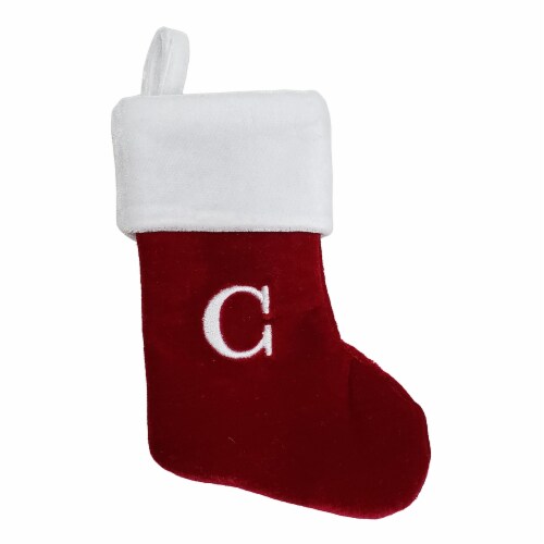 Holiday Home C Stocking Gift Card Holder - Red/White Perspective: front