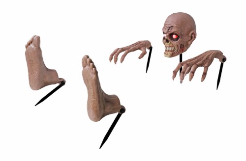 Holiday Home® LED Ground Breaking Zombie Yard Stakes Perspective: front