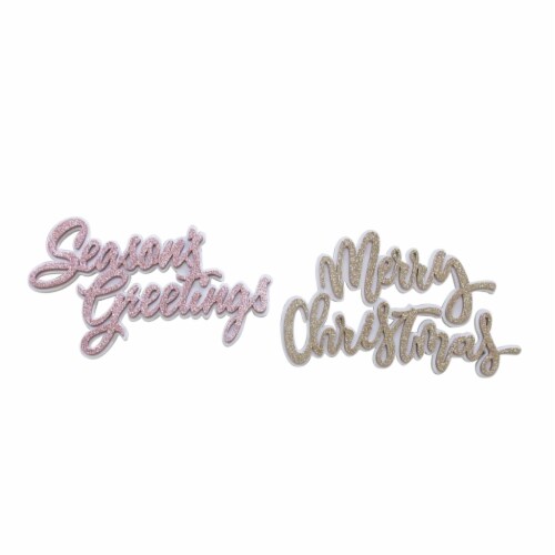 Holiday Home Wood Glitter Signs Perspective: front