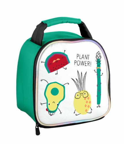 Everyday Living® Veggie Party Lunch Bag - Peacock Green Perspective: front